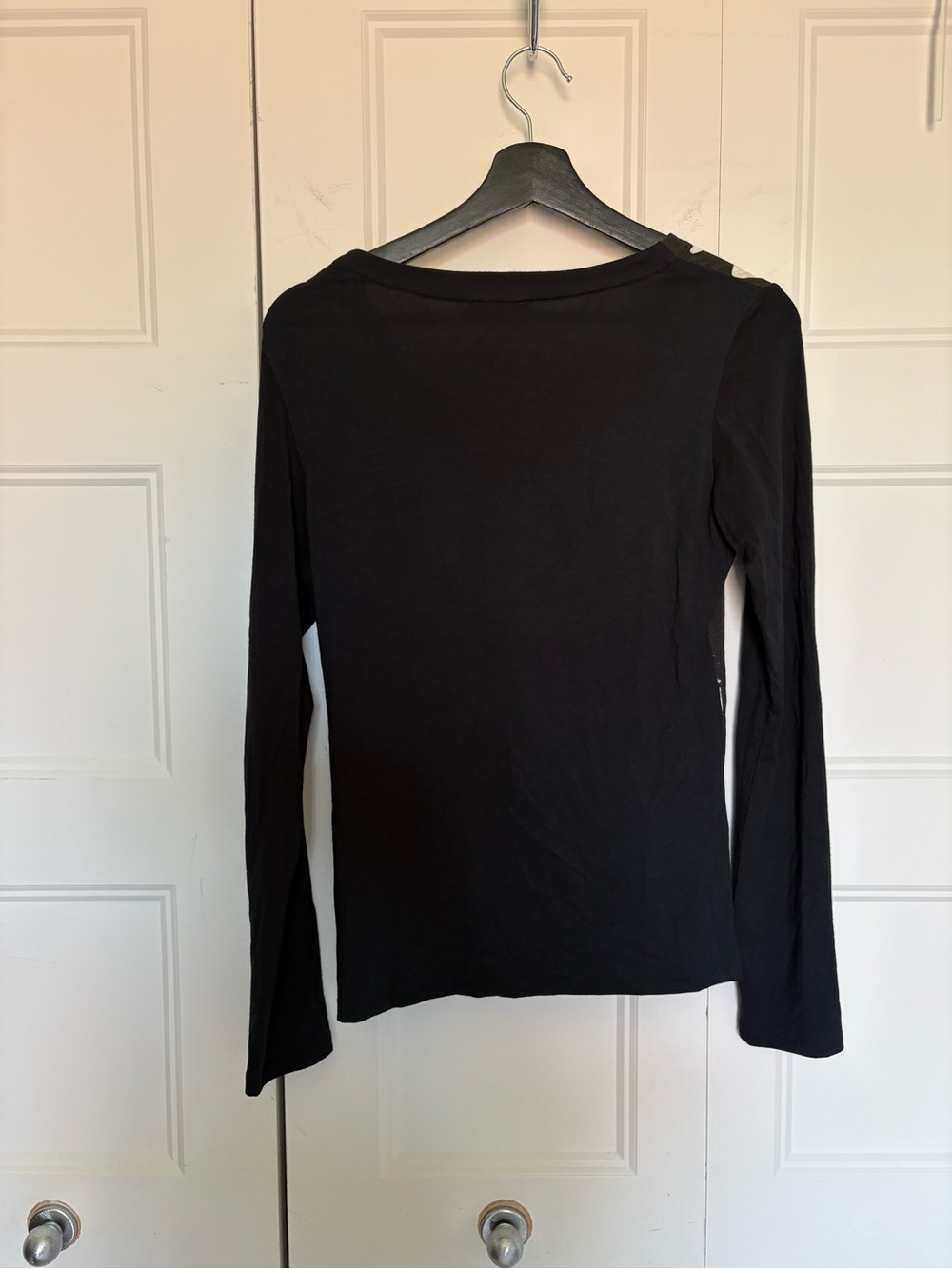 Aventures des Toiles French Art To Wear Painterly Graphic V-Neck Top Mixed Media - Picture 2 of 7